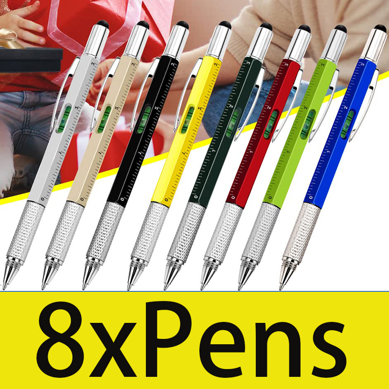 Office Tech Products - 8Pcs 6 in 1 Multitool Pen