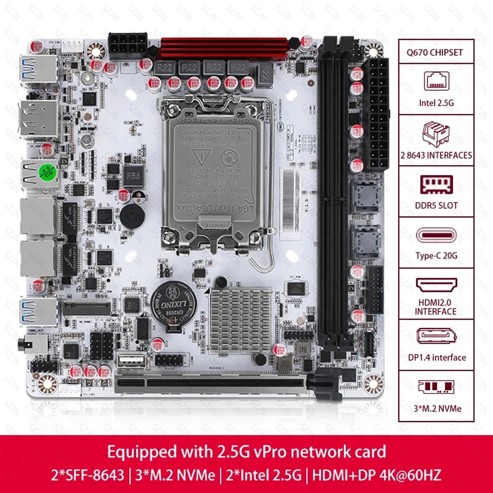 Q670 ITX NAS Motherboard Kit,  - Office Tech Products 评论和价格