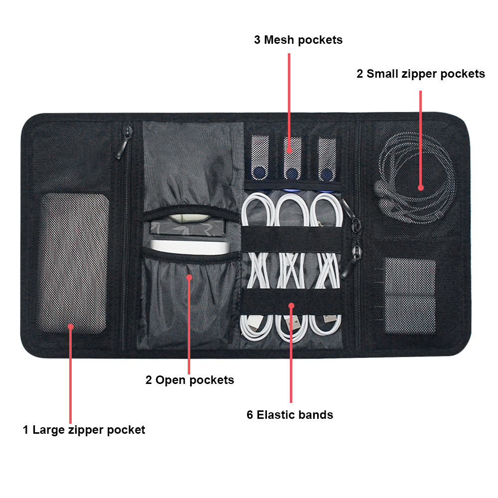Tech Organizer Bag Cable Stora - Office And Tech 评论和价格