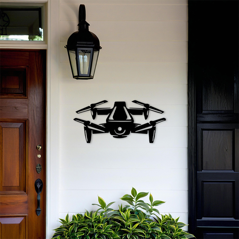 2D Flat Drone Silhouette Metal - Office And Tech 评论和价格